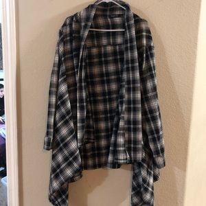Plaid Open Front Light Jacket